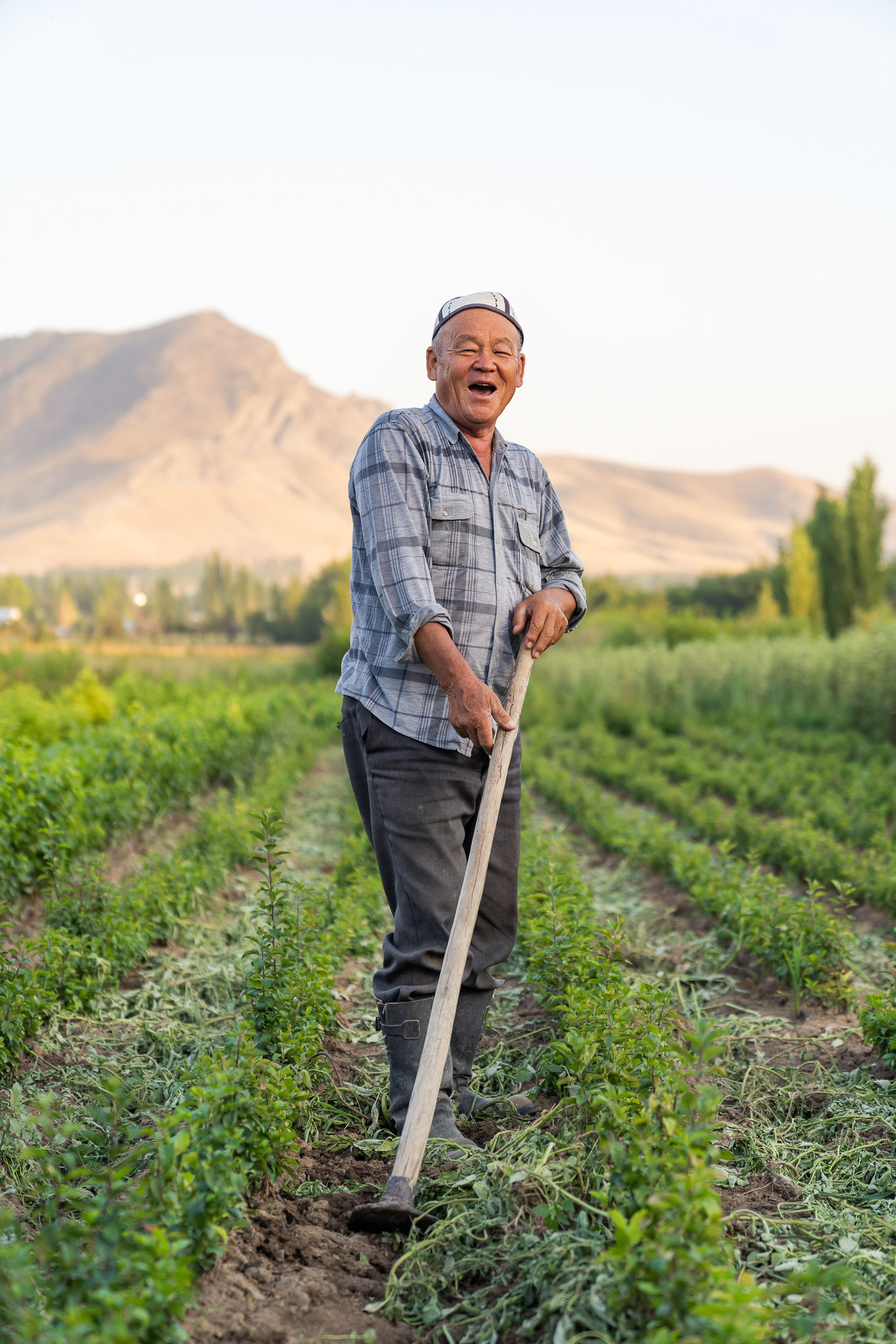 Karimkol, a farmer from the Jalal-abad region of Kyrgyzstan